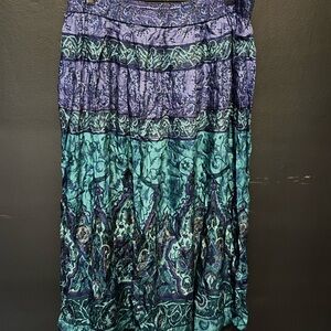 Vintage Green and Purple Skirt